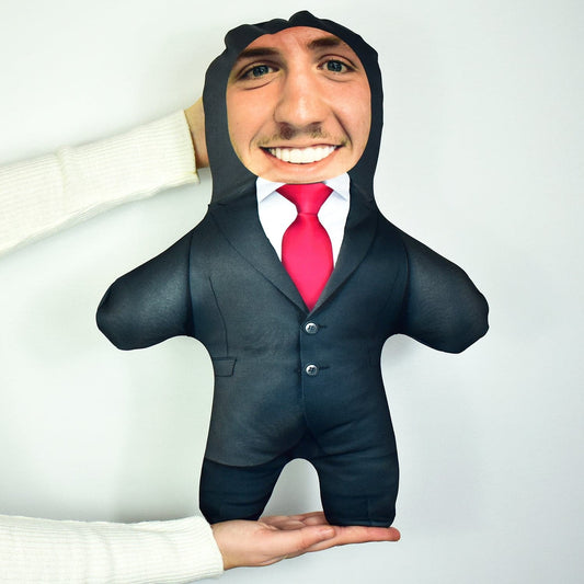 Black Suit Red Tie - Personalised Mini Me Doll