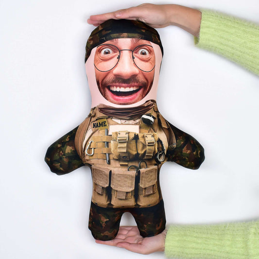 Army - Green Camo -  3 Skin Tones - Personalised Mini Me Doll